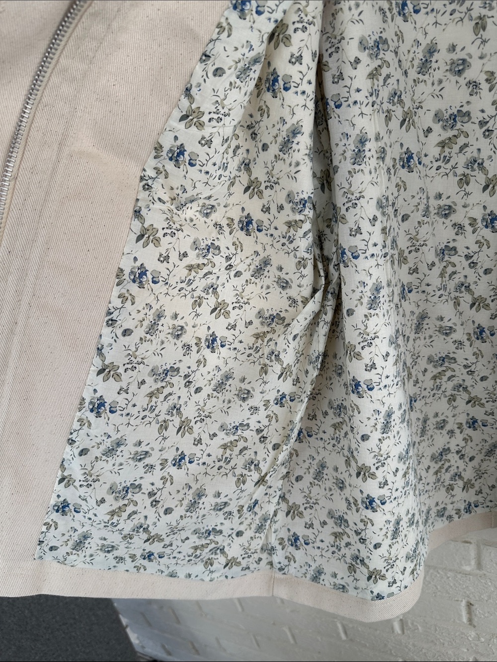 NWOT Bagatelle Collection Off White Cream Utility Barn Chore Canvas Jacket L - Picture 7 of 7